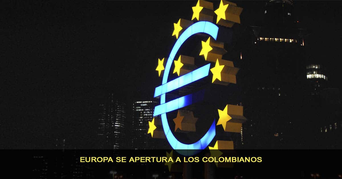 Europa se apertura a los colombianos
