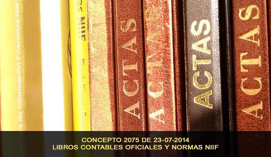 Libros contables oficiales y Normas NIIF, Concepto 2075