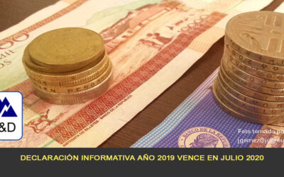 Declaración informativa 2019 vence en Julio 2020