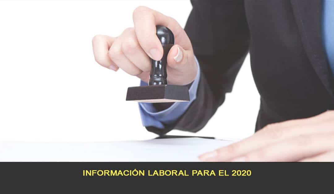 Información laboral para el 2020