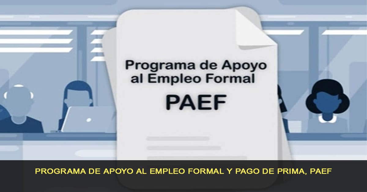 Programa de apoyo al empleo formal y pago de prima, PAEF