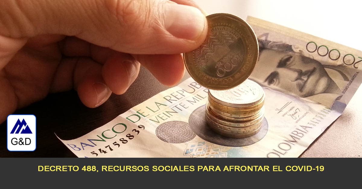 Decreto 488, Recursos sociales para afrontar el COVID-19