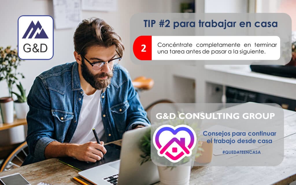 Concéntrate completamente en terminar una tarea