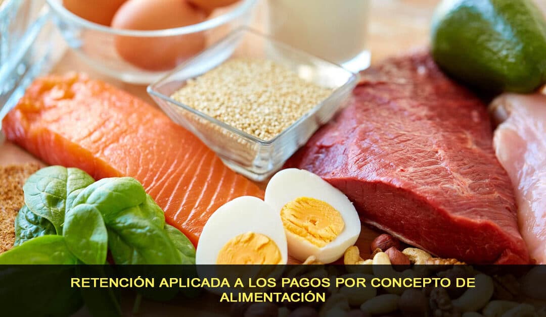 Retención aplicada a los pagos por concepto de alimentación