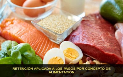 Retención aplicada a los pagos por concepto de alimentación