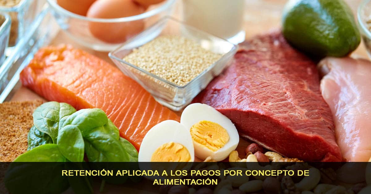 Retención aplicada a los pagos por concepto de alimentación