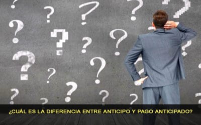 ¿Cuál es la diferencia entre anticipo y pago anticipado?