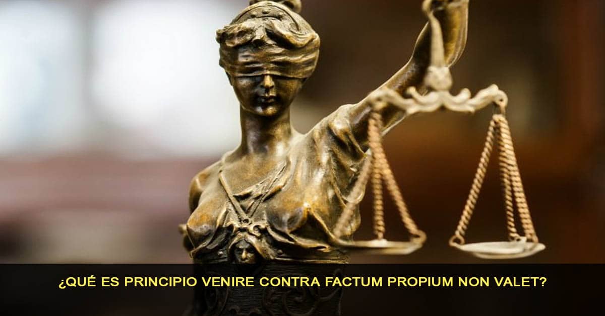 Qué es principio venire contra factum propium non valet