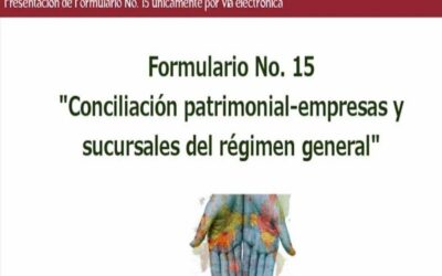 Presentación de Formulario No. 15 únicamente por vía electrónica