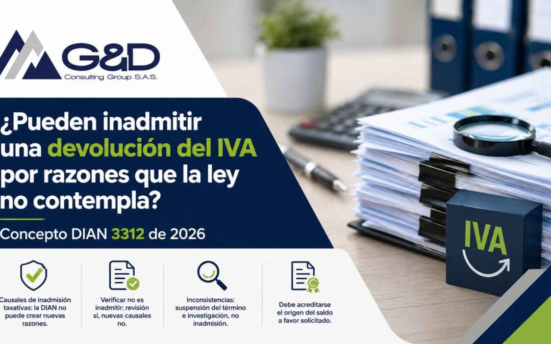 ¿Pueden inadmitir una devolución del IVA por razones que la ley no contempla? – Concepto DIAN No. 3312 de 2026